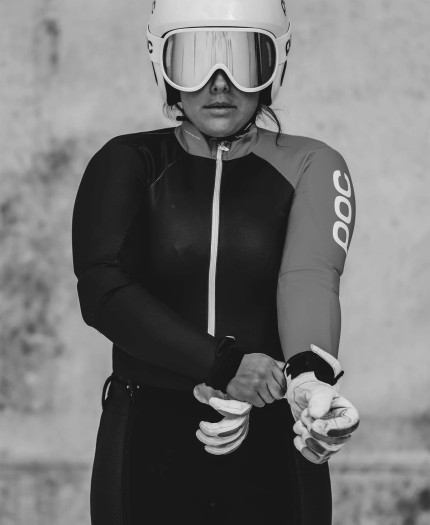 detail Ski helmet POC Skull Dura X SPIN Fluorescent Orange