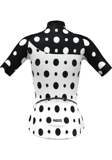 detail Rosti Pois lady dlouhý zip dres White/Black