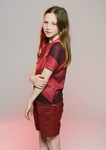 detail Children's cycling shorts Scott SCO Shorts Jr Trail 10 ls/fit w/pad tibrd/az