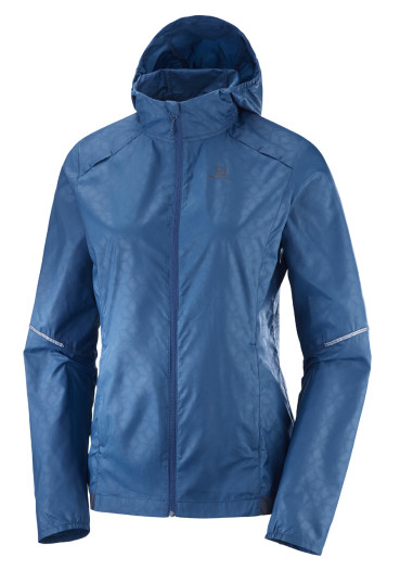 detail Sport Jacket Salomon Agile Wind Print Hoodie W Poseidon