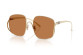 preview Miu Miu MU A57S ZVN90Q57 Sunglasses Pale Gold/Brown