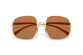 preview Miu Miu MU A57S ZVN90Q57 Sunglasses Pale Gold/Brown
