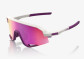 preview 100% Slendale Sunglasses – Matte Chalk / Purple Multilayer Mirror Lens