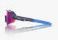 preview Children's sunglasses 100% Slendale YOUTH Satin Storm Metallic - Purple Mirror Lens