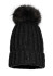 detail Women's cap Goldbergh Una Beanie Real Raccoon Fur Black