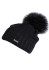 detail Women's Sherpa hat GAIA merino mel black