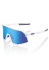 detail 100% S3 Sunglasses – Matte White / HiPER Blue Multilayer Mirror Lens