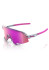 detail 100% SLENDALE Sunglasses – Polished Translucent Grey / Purple Multilayer Mirror Lens