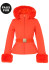 detail Women's Jacket Goldbergh Giselle Faux Border Ski Jacket Orange
