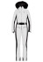 detail Women's overalls Goldbergh Parry LONG Faux Border Ski Suit White