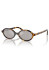 detail Miu Miu MU 04ZS VAU07F50 Sunglasses – Honey Havana / Light Grey-Silver Mirror