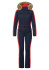 detail Goldbergh Suvi Women's Ski Suit Faux Border French Blue