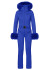 detail Goldbergh Angele Women's Ski Suit Faux Border Dazzling Blue