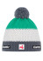 detail Men's cap Eisbär-Star Pompon MÜ SA-anthr-white-mineral green