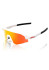detail 100% Slendale XS Sunglasses - Matte White - HiPER Red Multilayer Mirror