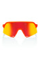 preview 100% S3 - Soft Tact Neon Orange - HiPER Red Multilayer Mirror Lens