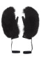 preview Women's gloves Goldbergh Hando Mittens Real Raccoon Fur Black