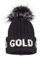 preview Women's Hat Goldbergh Hodd Beanie Real Raccoon Fur Black