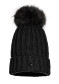 preview Women's cap Goldbergh Una Beanie Real Raccoon Fur Black