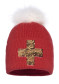 preview Women's Goldbergh Rebecca Beanie Real Raccoon Fur Flame
