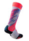 preview UYN Ski Junior Socks – Light Grey/Coral Fluo