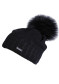 preview Women's Sherpa hat GAIA merino mel black