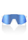 preview 100% S3 Sunglasses – Matte White / HiPER Blue Multilayer Mirror Lens