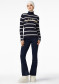 preview Goldbergh Mimi Long Sleeve Knit Sweater Breton Stripe Blue/Cream