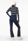 preview Goldbergh Mimi Long Sleeve Knit Sweater Breton Stripe Blue/Cream