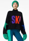 preview Women's Sweater Goldbergh Calore Long Sleeve Knit Sweater Black
