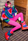 preview Women's Sweater Goldbergh Marbre Long Sleeve Knit Sweater Absinthe Rainbow