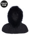 preview Goldbergh Naomi Hooded Scarf Faux Border Black