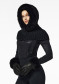 preview Goldbergh Naomi Hooded Scarf Faux Border Black