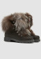 preview Women's winter boots Nis 2115403/4 Scarponcino Pelle Stamp. Black/Pelliccia Volpe