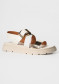 preview Women's shoes Nis Sandalo Pelle/Fibbia Off-White/Oro