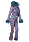 preview Goldbergh Zafira Women's Ski Suit Faux Border Snake Turchese – performance and elegance in one