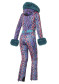preview Goldbergh Zafira Women's Ski Suit Faux Border Snake Turchese – performance and elegance in one