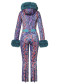 preview Goldbergh Zafira Women's Ski Suit Faux Border Snake Turchese – performance and elegance in one