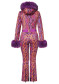 preview Goldbergh Zafira Women's Ski Suit Faux Border Snake Pink – performance meets fashion