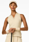 preview Women´s top Goldbergh Caroline Sleeveless Polo Top Champagne