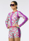preview Women´s top Goldbergh Rafaella Long Sleeve Zip Rashguard Turchese