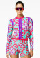 preview Women´s top Goldbergh Rafaella Long Sleeve Zip Rashguard Turchese