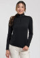 preview Kjus Women Feel Midlayer Half-Zip Turtleneck, Black