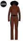 preview Women's overalls Goldbergh Parry Long Ski Suit Faux Border Deep Mocha