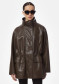 preview APPARIS Edie Sans Leather Parka Deep Brown