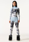 preview Women's leggings Perfect Moment Jacquard Base Layer Pant 2241 Landscape/Blue