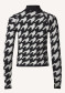 preview Perfect Moment 1/4 Zip Jacquard Baselayer Top 1740 B/W Houndstooth