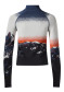 preview Perfect Moment 1/4 Zip Jacquard Baselayer Top 2426 Dusk Mountain