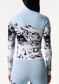 preview Perfect Moment 1/4 Zip Jacquard Baselayer Top 2241 Landscape/Blue