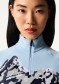 preview Perfect Moment 1/4 Zip Jacquard Baselayer Top 2241 Landscape/Blue
